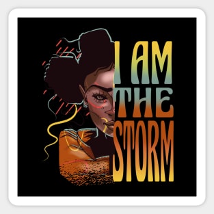 Black History Month African American Woman I Am the Storm Sticker